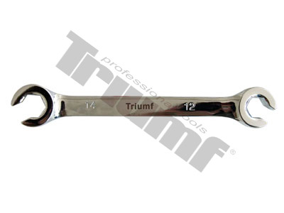 Kľúč očkový prerezaný, CRV, na palivové a hydraulické okruhy, 8 x 10 mm TRIUMF